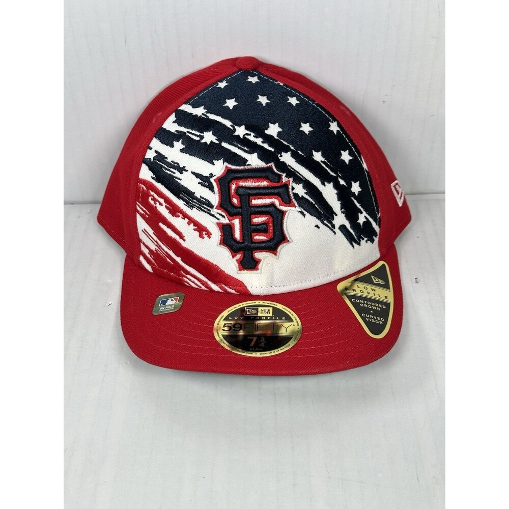 Size 7 3/4 New Era San Francisco Giants 4th of July Low Profile 59FIFTY Hat Cap